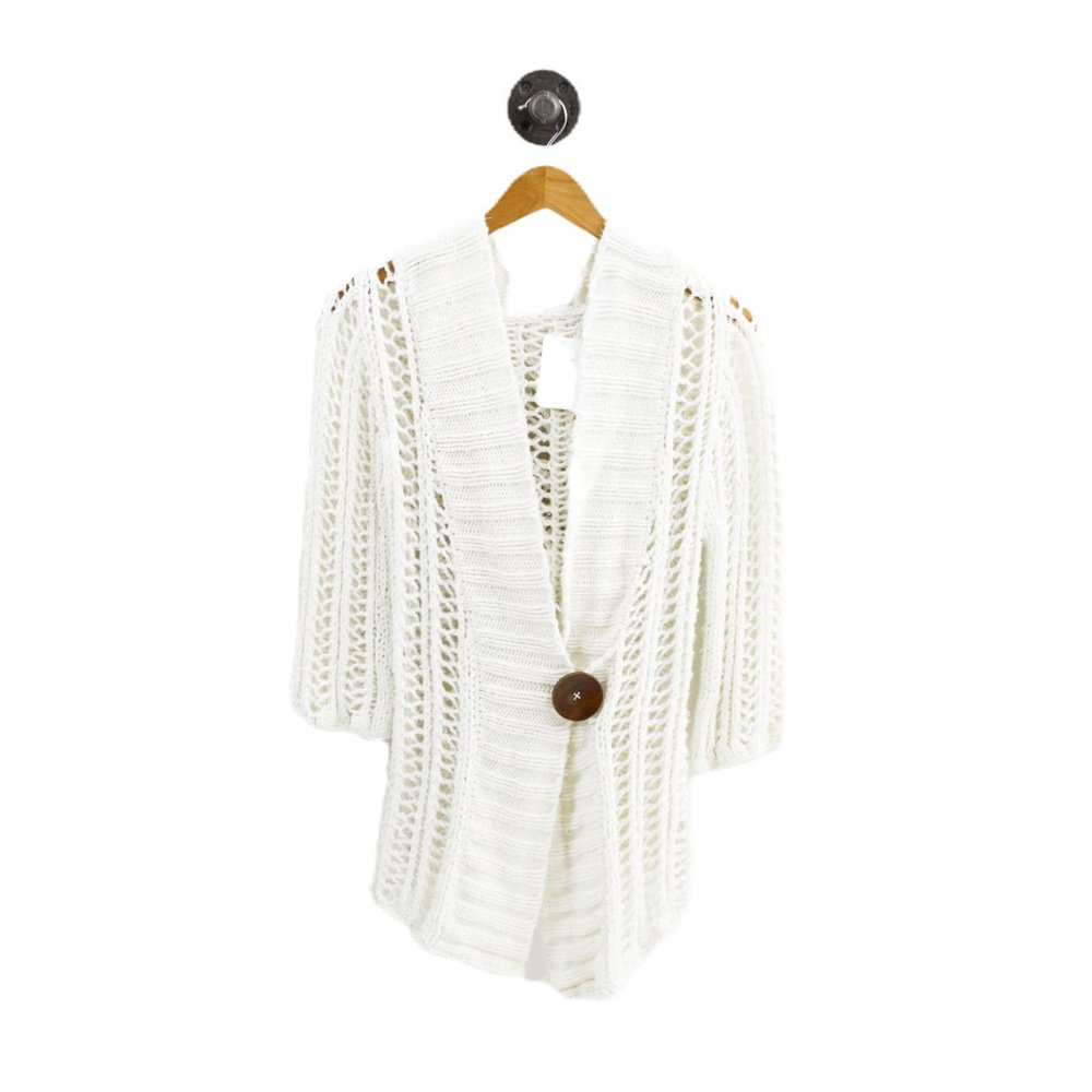 Free People Cable Knit Hooded Cardigan Sweater #206-67